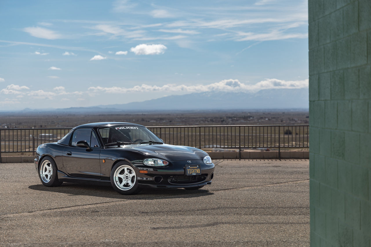 1998 Mazda Miata - Motegi MF416 Battle V - White | Wheel Pros